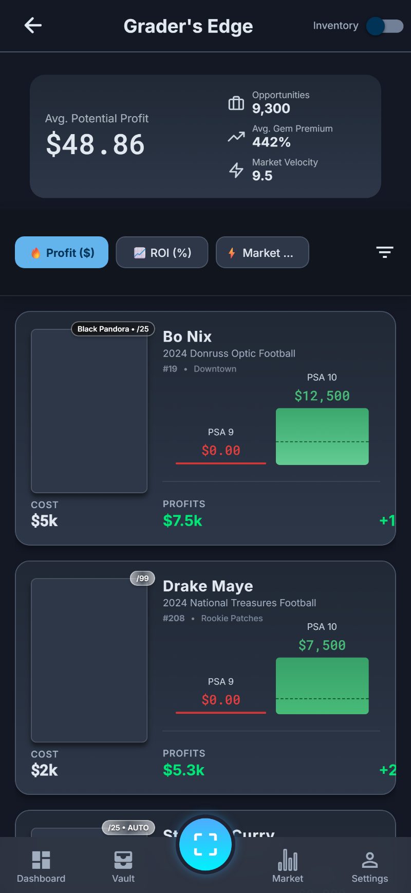 CardXpertAI Grader's Edge — grading profit analysis